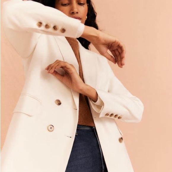 Boden Double Breasted Twill Blazer - Picture 2 of 9